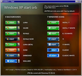 Windows XP start orb