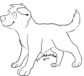 free lineart - dog -