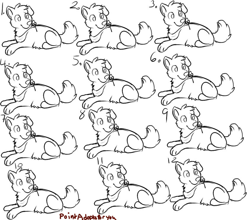 Free puppy lineart