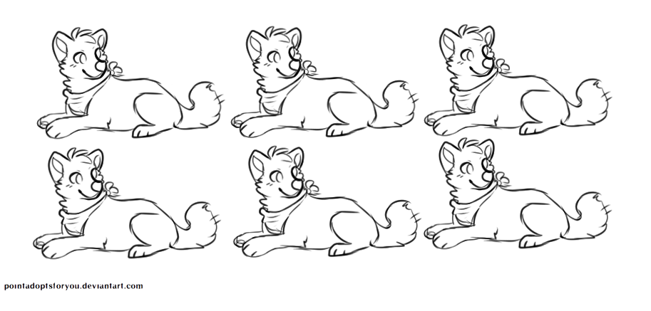 Free puppy lineart redone