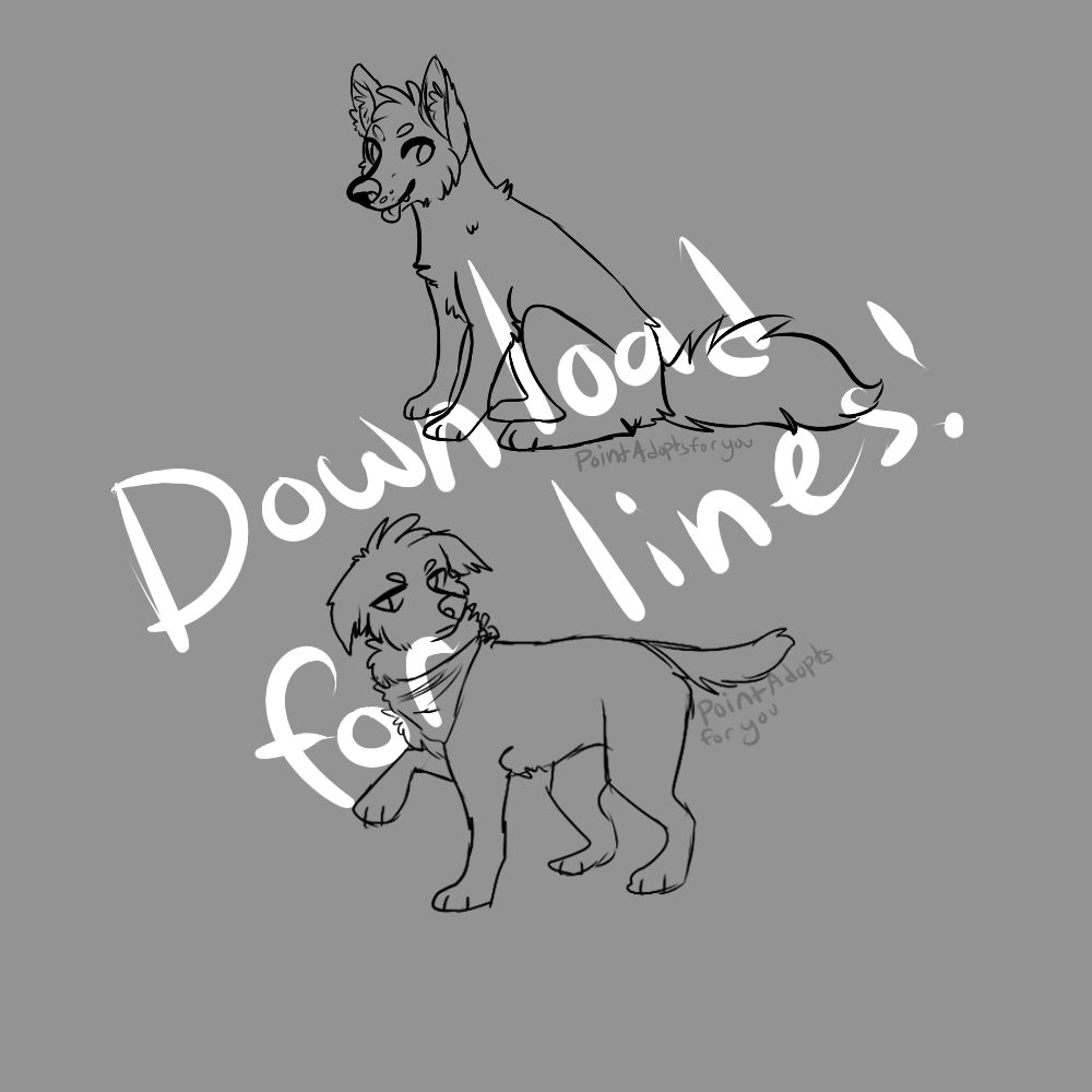 Free dog lineart!