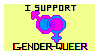 I support gender-queer: stamp by Galialay