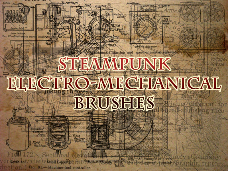Steampunk machine Brushes