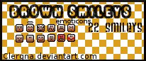 Brown character emoticons