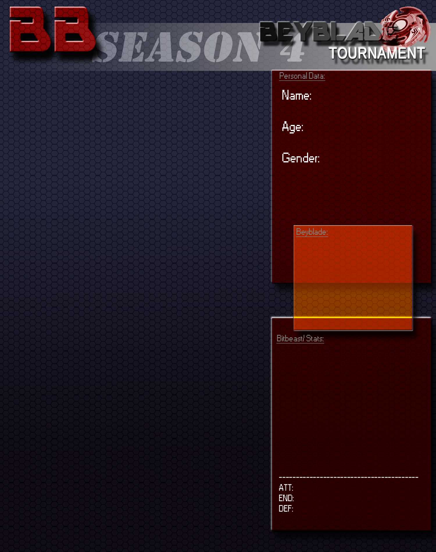 Beyblade Tournament 4 Application Template