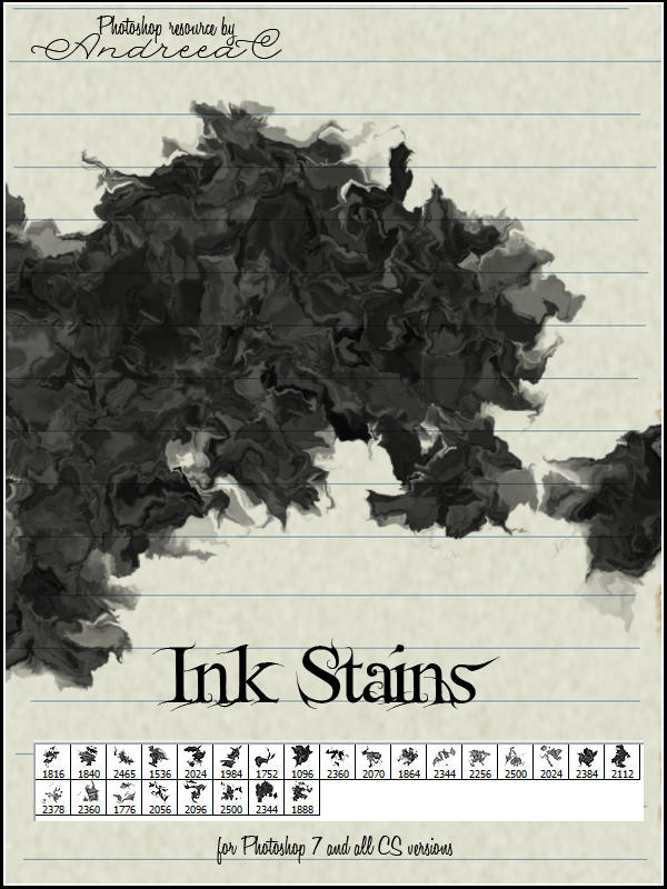 unrestricted ink stains brushes by