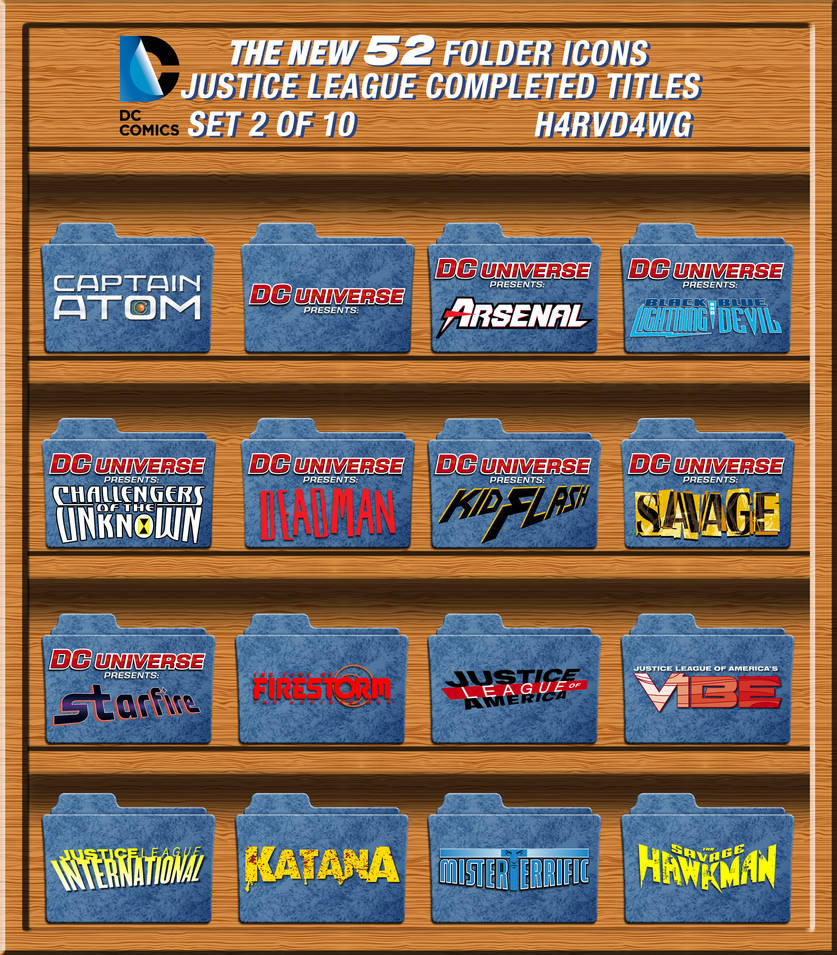 DC New 52 Folder Icon Set 2 H4rvD4wg by H4rvDawg on DeviantArt