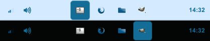 Tint2 - Blue Shadow  [including extra icons]