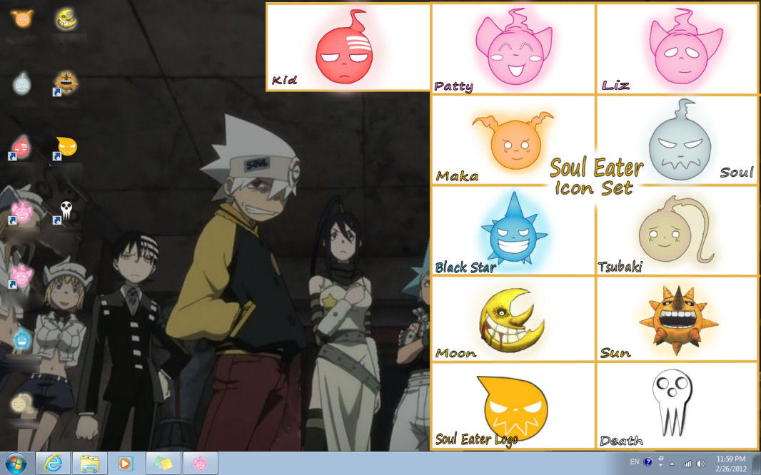Wallpaper Soul Eater Icons By Queen Of Rainbows On Deviantart For iPhone