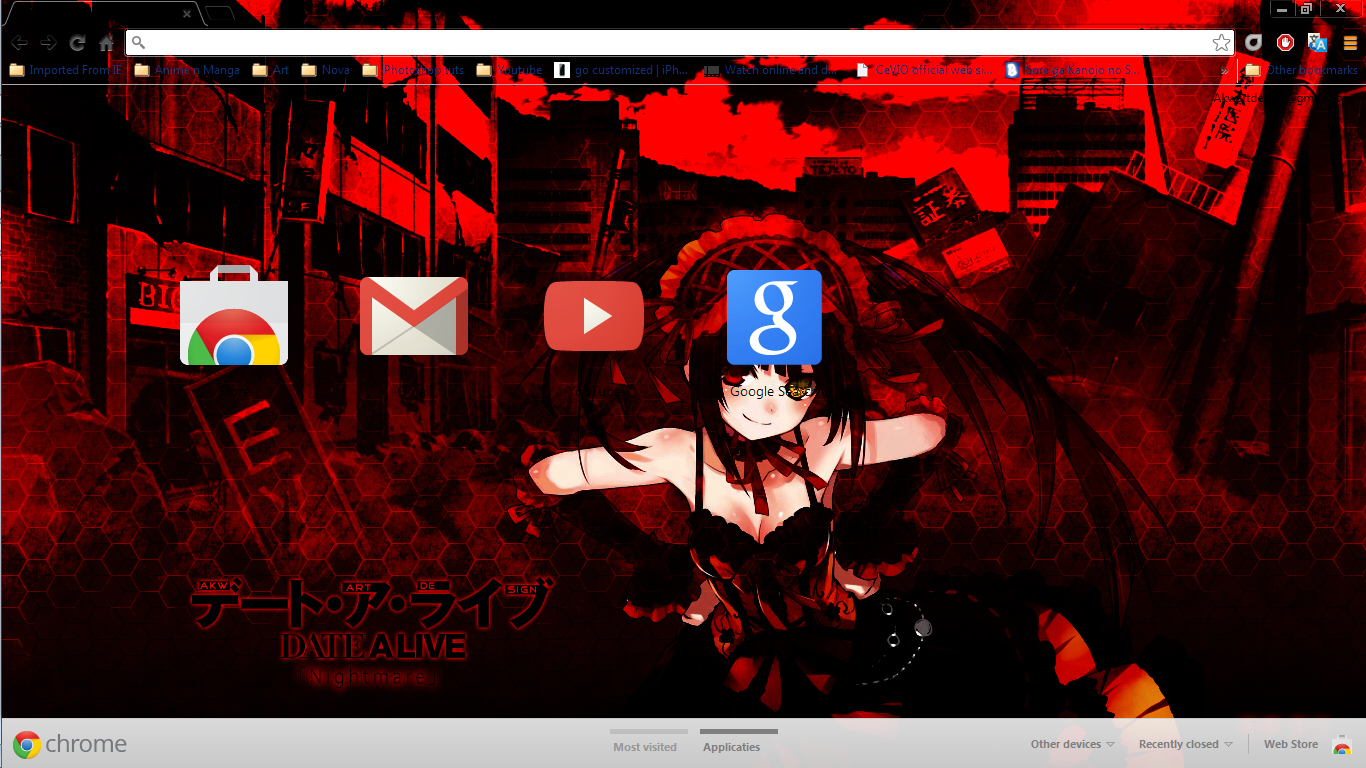 Google Chrome Date A Live Kurumi Tokisaki By Akw Art Design On