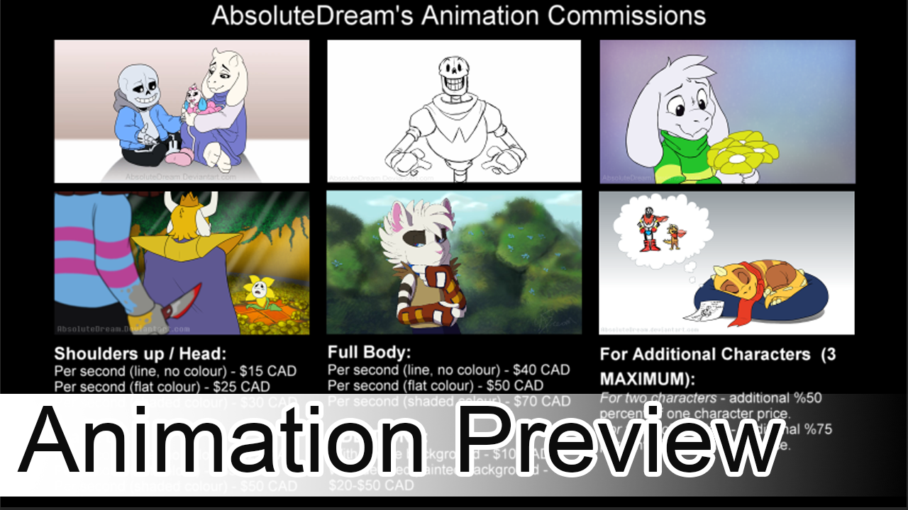 *OUTDATED* Animation Commissions *OUTDATED*