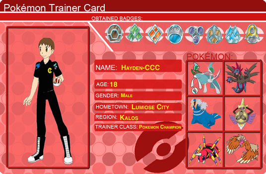 Hayden-CCC Pokemon Trainer Card