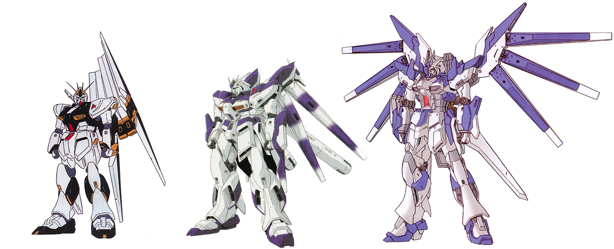 Evolution of Nu gundam (updated)