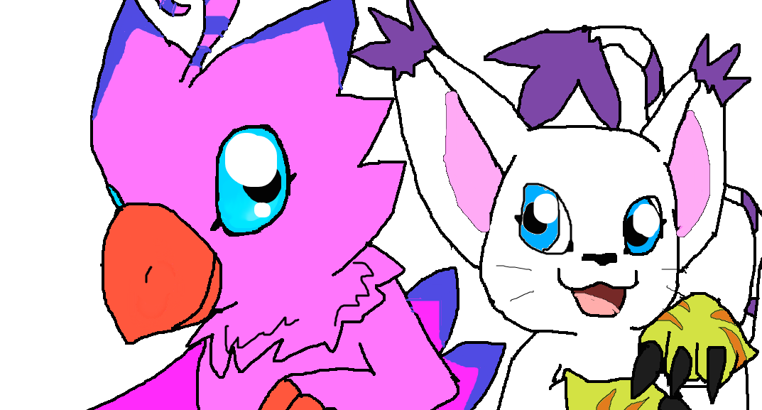 Biyomon and Gatomon by everytoon101 on DeviantArt