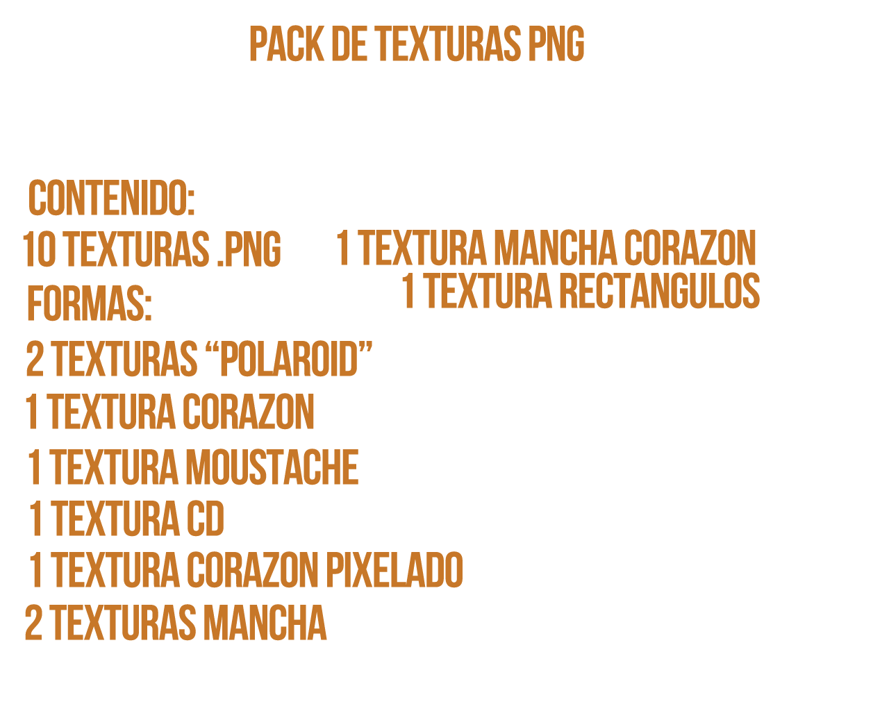 Pack de texturas PNG de formas.