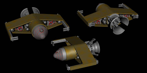 Falco spacecraft POV-Ray model