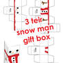 Merry Xmas Snowman Gift Box