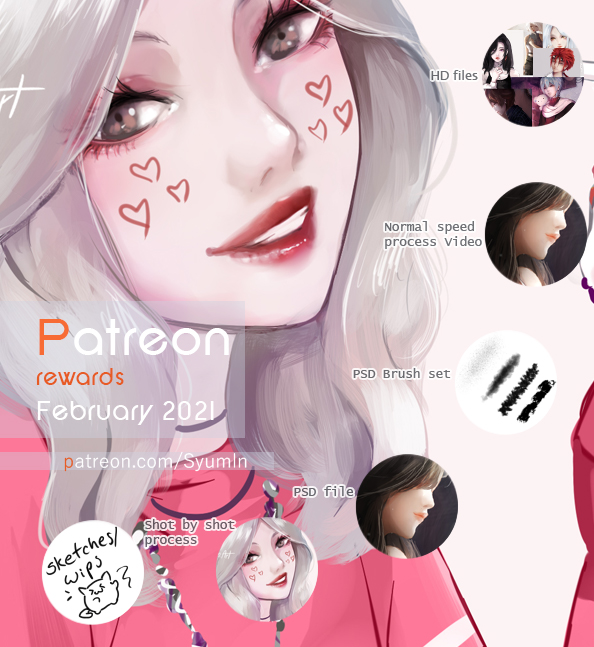 patreon rewards preview April by Syu-mln on DeviantArt