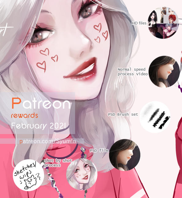 patreon rewards preview April by Syu-mln on DeviantArt