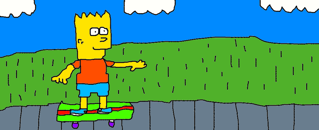 Bart Skateboarding