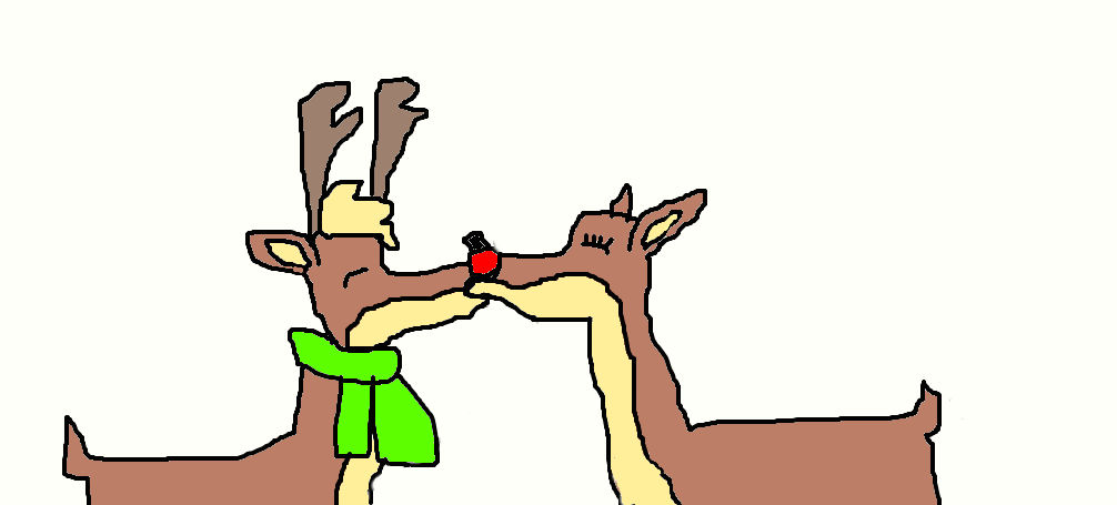Rudolph and Zoey Kissing by Simpsonsfanatic33 on DeviantArt