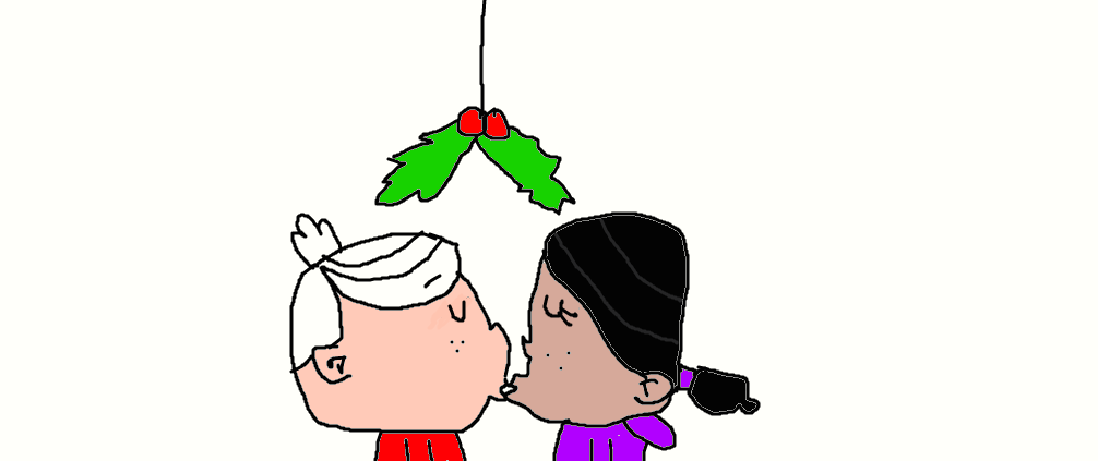 Lincoln and Ronnie Anne Kissing Under Mistletoe by Simpsonsfanatic33 on ...