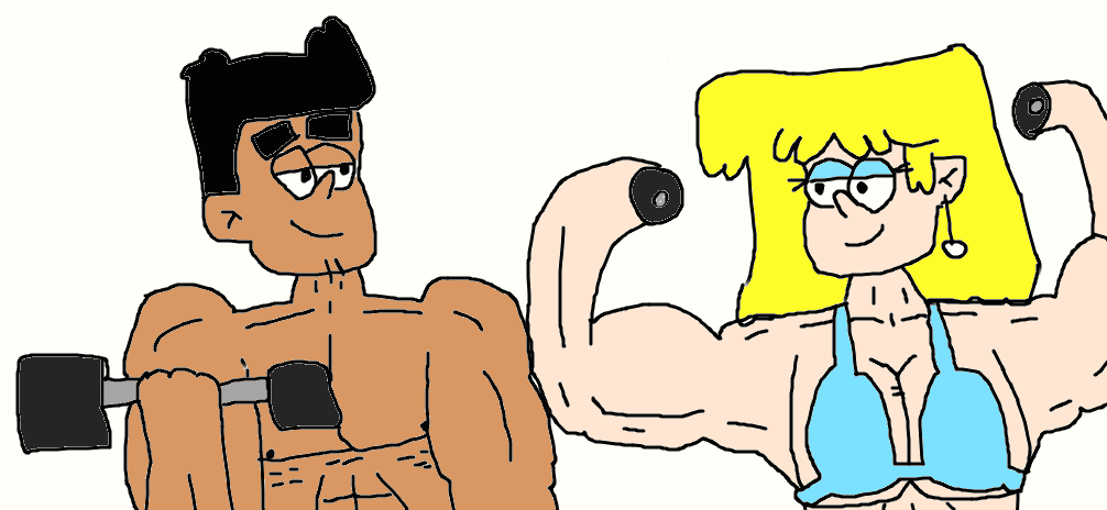 Lori and Bobby's work out by Simpsonsfanatic33 on DeviantArt