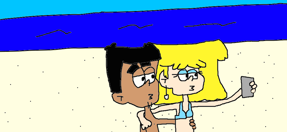 Lori and Bobby Beach Selfie by Simpsonsfanatic33 on DeviantArt