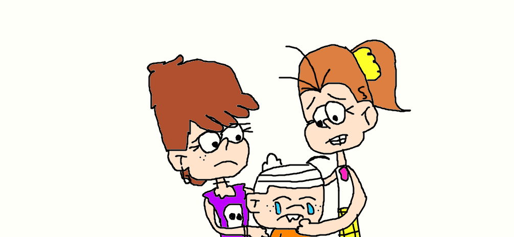 Luna and Luan comfort Lincoln by Simpsonsfanatic33 on DeviantArt