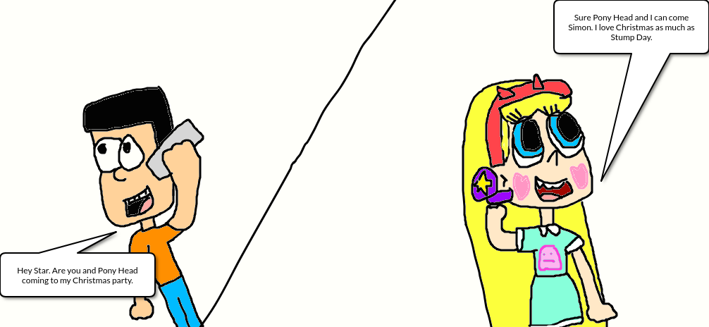 Simon calls Star by Simpsonsfanatic33 on DeviantArt