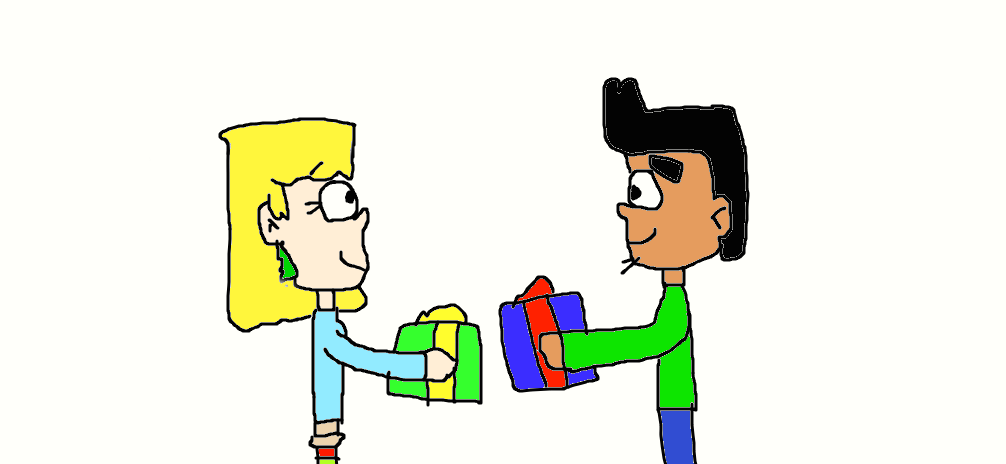 Lori and Bobby gift exchange by Simpsonsfanatic33 on DeviantArt