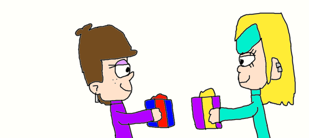 Luna and Sam gift exchange by Simpsonsfanatic33 on DeviantArt