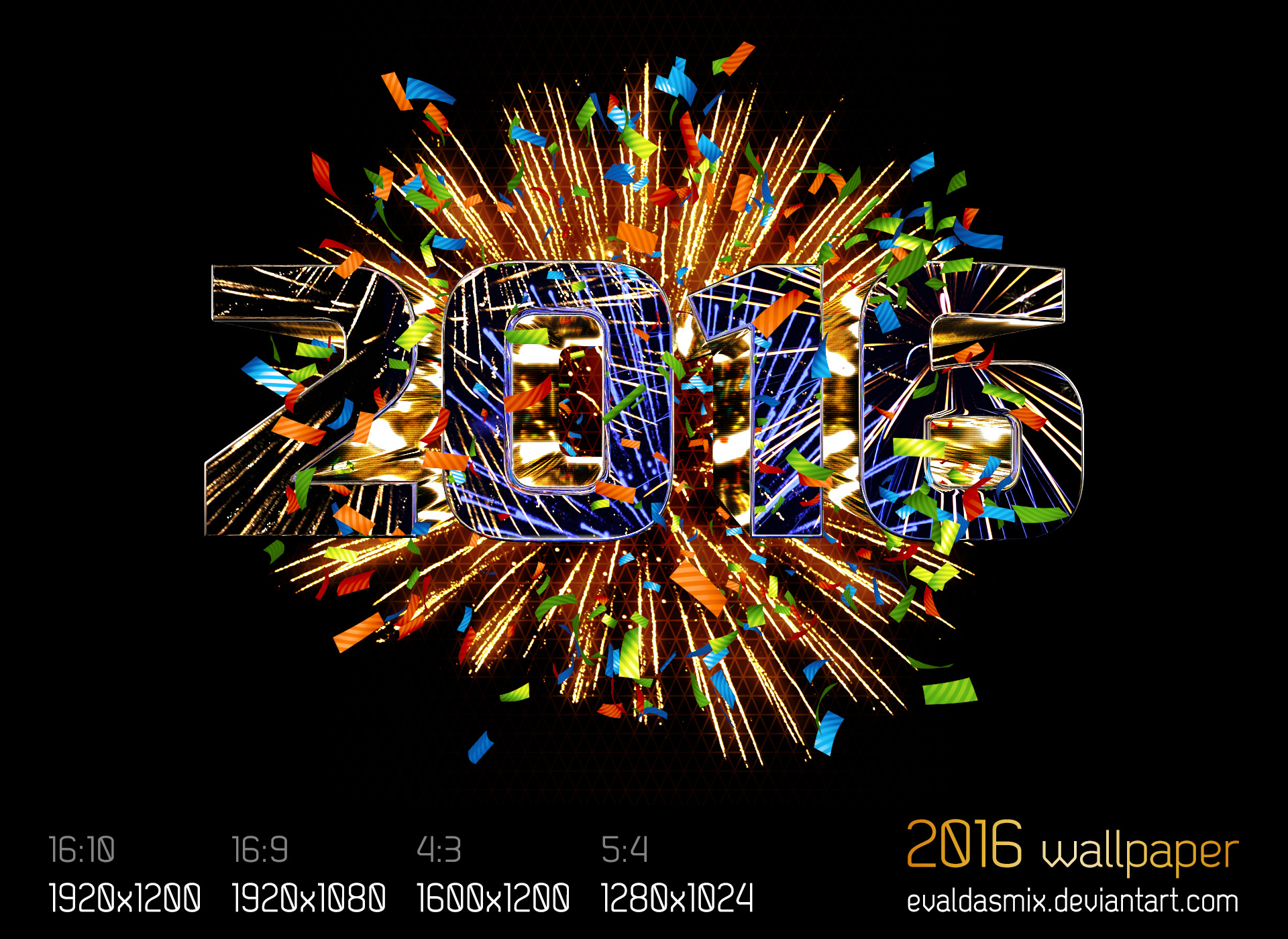 2016 wallpaper by evaldasmix on DeviantArt