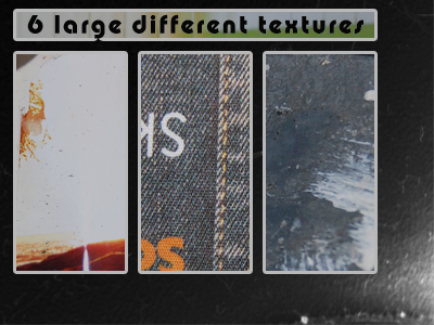 6 large different textures