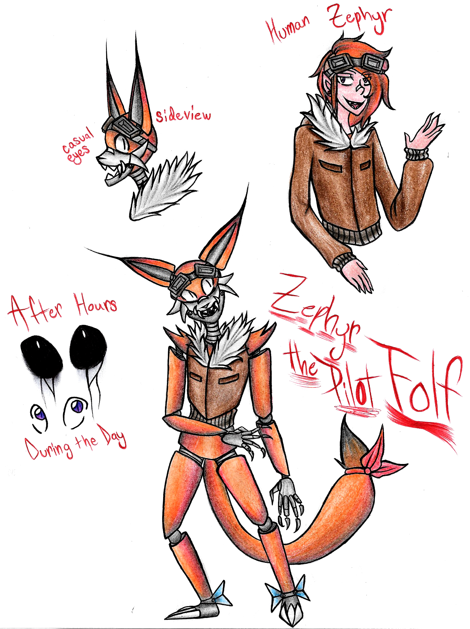 Fnaf Oc Zephyr The Pilot Folf By Hellishgayliath On Deviantart