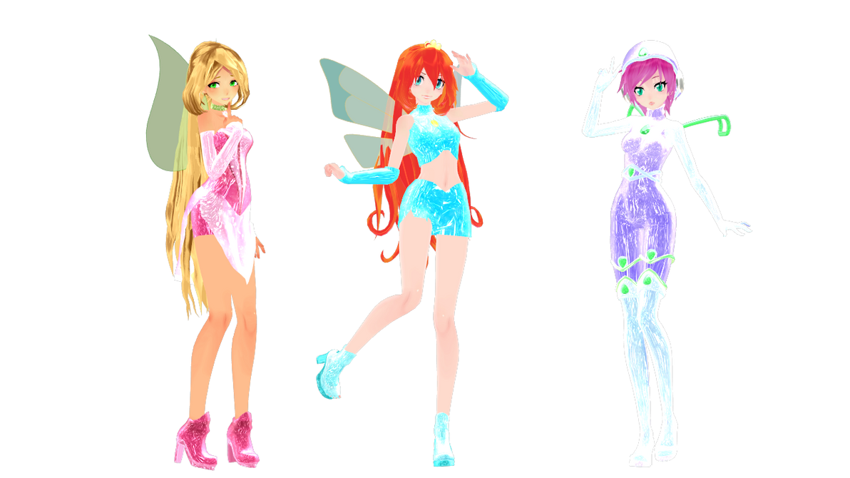 MMD Model Collab] Winx club 12 by SilverDreamyRose on DeviantArt