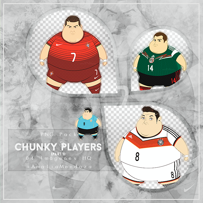 CHUNKY SOCCER PLAYERS  PNG Pack #1