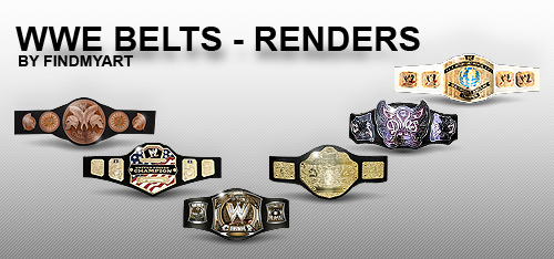 WWE BELTS - RENDERS by findmyart on