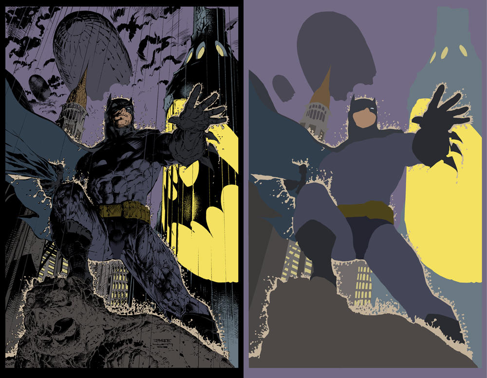 Batman by Jim Lee - Flats by TrinityMathews on DeviantArt