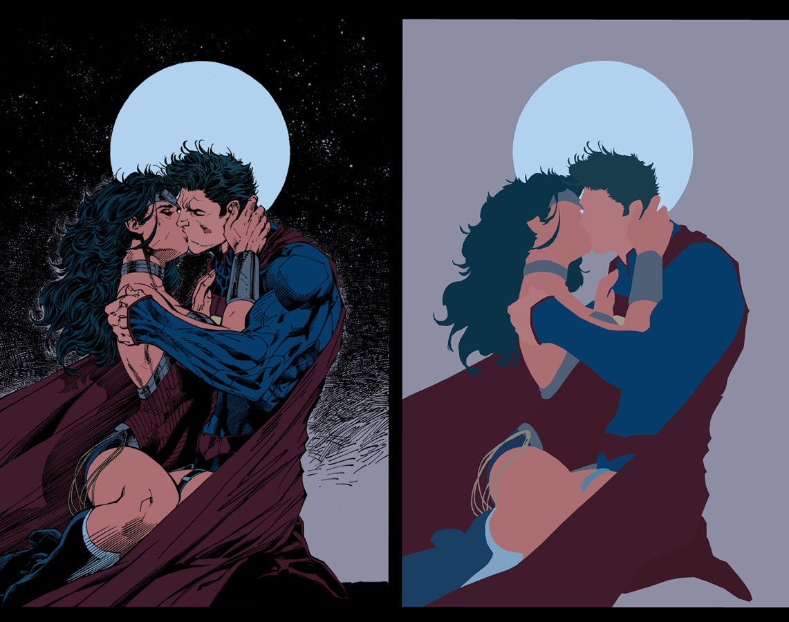 Superman/Wonder Woman - by Jim Lee/Inkist - Flats