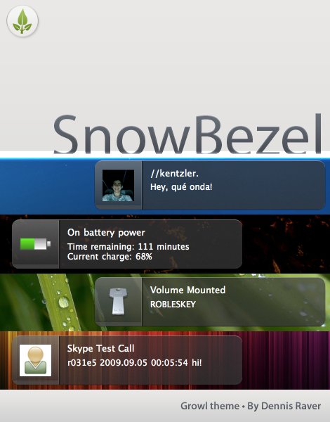 SnowBezel - Growl Theme