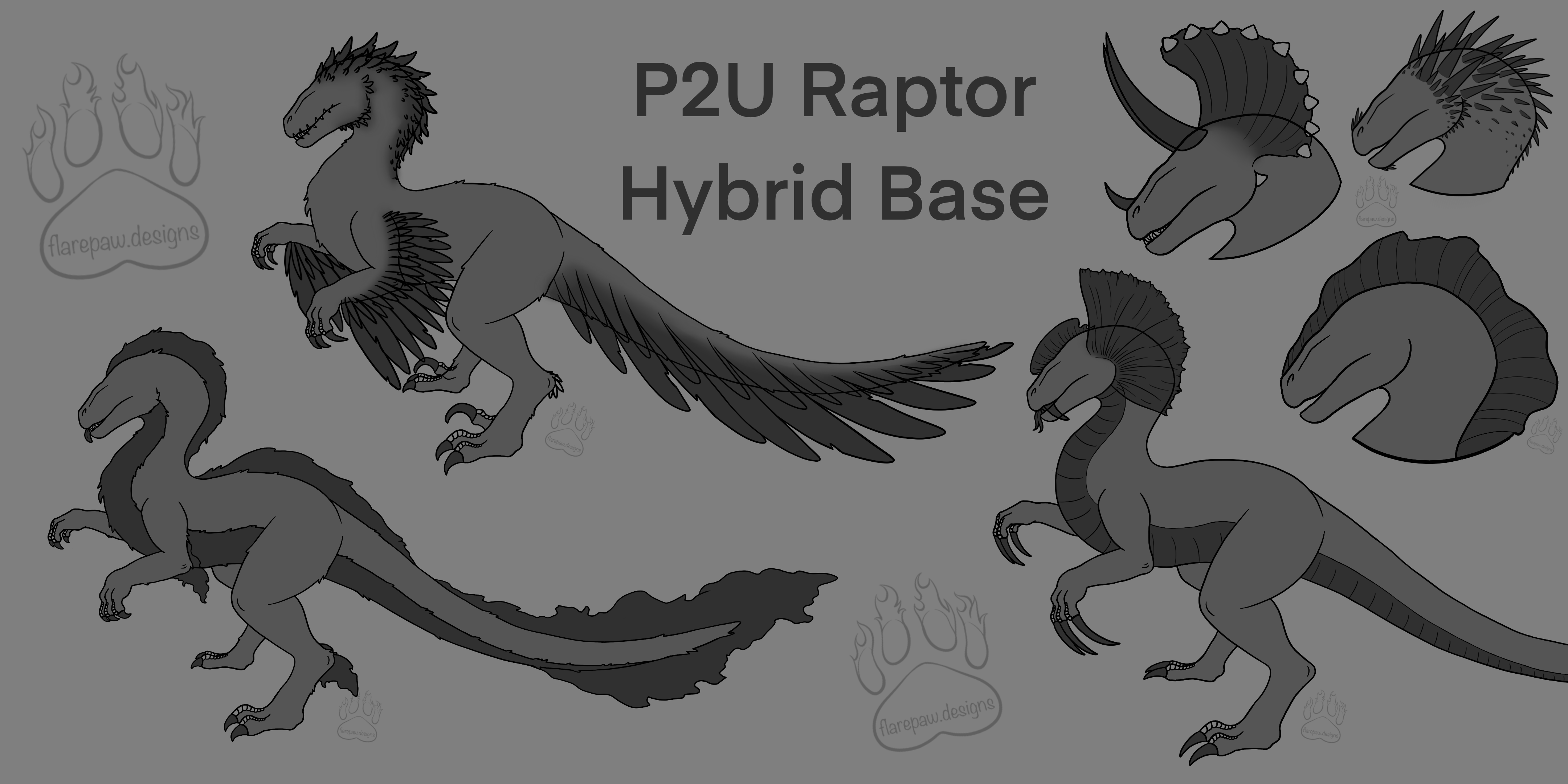 P2U Hybrid Raptor Base by FlarePawDesigns on DeviantArt
