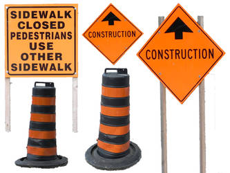 Pre-cut Construction Signs 02 by presterjohn1