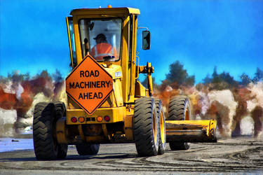 Road Machinery Ahead