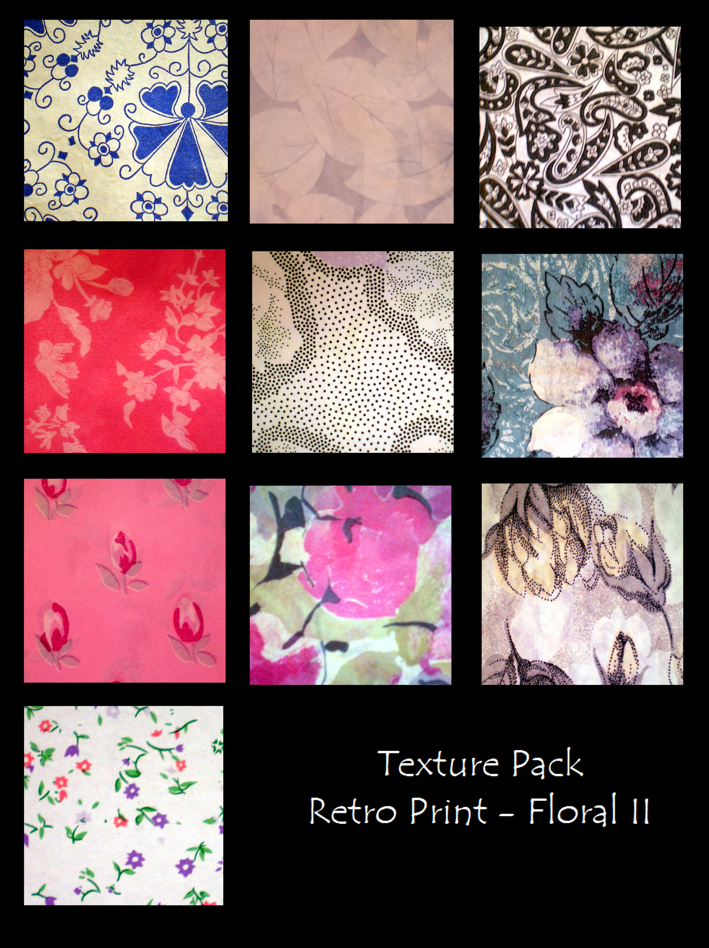 Texture Pack- Retro Floral II