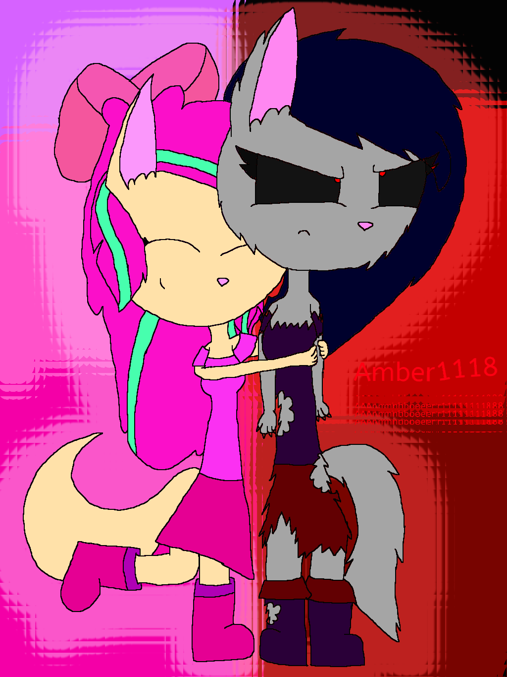 Hugging My Big Sister by CherriedFox on DeviantArt