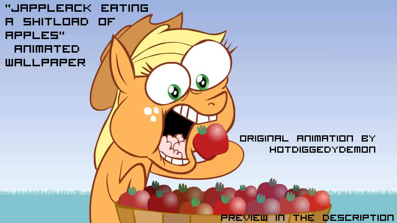 Jappleack Eating Apples Animated Wallpaper