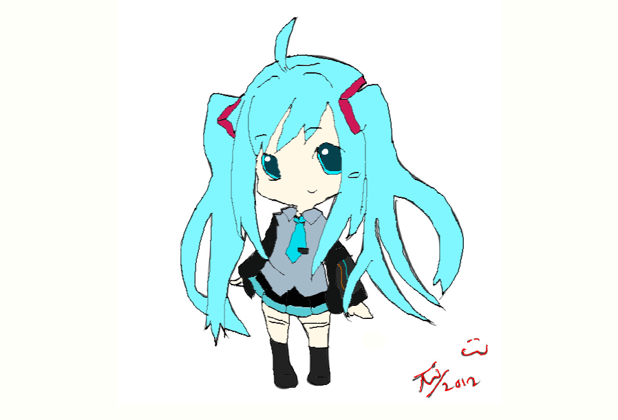 Miku Lineart Coloring