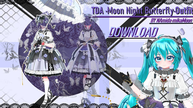 [MMD DL]TDA  Moon Night Butterfly  OUTFIT