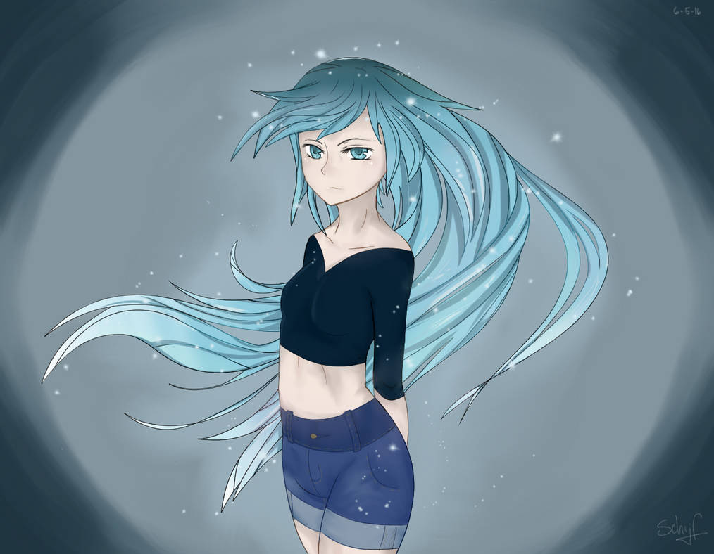 Blue Haired Girl by VictoriaMatlin on DeviantArt